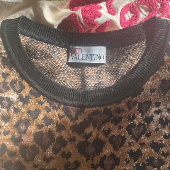 RED VALENTINO leopard sweater dress - Picture 4 of 5